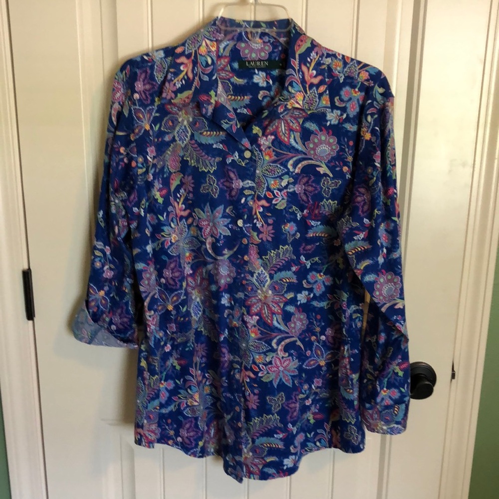 Ralph Lauren Blue Floral Shirt